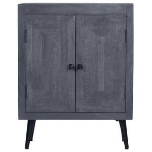 Aparador de Madera de Mango Gris Oscuro con Acero con Recubrimiento en Polvo, Pieza de Mueble Única y Elegante - Product Image 3