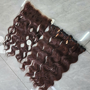 Extensiones de Cabello Virgen Vietnamita Ondulado Natural, Doble Trama a Máquina, 100% Cabello Humano Suave Sin Enredos, Negro GUGU Hair 8-40 pulgadas - Product Image 2
