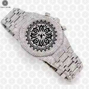 Montre de luxe Charm Jewells en acier inoxydable, boîtier 42 mm, mouvement mécanique, bracelet mode homme 20 mm, étanche 10 bars, automatique - Product Image 2
