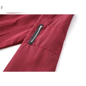Blouson bomber zippé coupe-vent pour femme, style moderne uni, avec col et poignets en maille côtelée, veste décontractée - Product Image 4