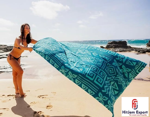 Premium Custom Tahitian Tropical <b>Beach</b> Pareo Resort Sarong OEM ODM Textile Factory India Hawaii Fiji Cook Islands - Product Image 1