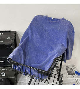 เสื้อยืดโอเวอร์ไซส์สีดำวินเทจแบบซักล้าง น้ำหนักปานกลาง 180 กรัม พิมพ์ลายซิลค์สกรีน ผ้าฝ้าย 100% ระบายอากาศได้ดี - Product Image 5