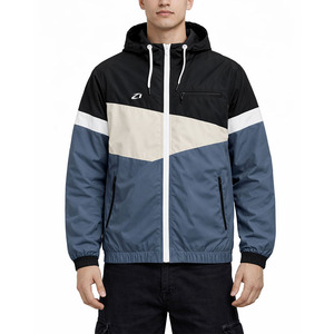 Chaquetas de Hombre Estilo Casual Y2K, Chaqueta Cortavientos de Calidad Personalizada, Cierre Frontal con Cremallera, Bloques de Color, Ribetes Elásticos, 100% Nailon - Product Image 2