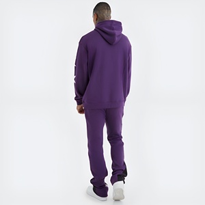 Sudadera con capucha para hombre, conjunto de chándal bordado, estilo casual urbano, corte holgado, ropa de invierno, logotipo personalizado, venta al por mayor a granel - Product Image 2