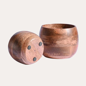 Jarrón de madera hecho a mano con diseño de tallado con guión para mesa o suelo decoración del hogar maceta de flores para decoración para sala de estar - Product Image 6