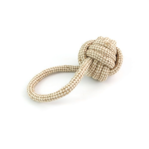 Jouet pour chien en corde tressée Yommy 20 cm, jouet à mâcher naturel pour animaux de compagnie - Product Image 2