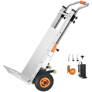 Carrello Elettrico Saliscale per Carichi Pesanti 200kg, Attrezzatura per lo Stoccaggio Merci con Maniglia Estensibile da 400cm - Product Image 1