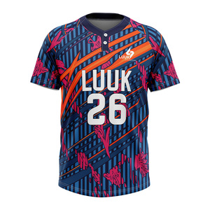 เสื้อเบสบอลแขนสั้นแบบสั่งทำพิเศษ 2 กระดุม แห้งเร็ว ระบายเหงื่อได้ดี เหมาะสำหรับฝึกซ้อมทีม OEM - Product Image 2