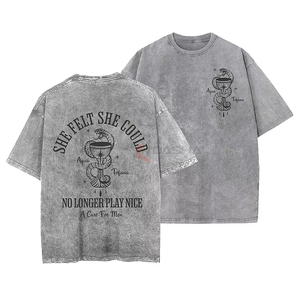 เสื้อยืด DTG พิมพ์ลาย 100% ผ้าฝ้าย ทรงพอดีตัว ไซส์ใหญ่ ผู้ชาย สไตล์วินเทจ โอเวอร์ไซส์ เป็นมิตรกับสิ่งแวดล้อม ระบายอากาศได้ดี น้ำหนัก 220 กรัม - Product Image 5