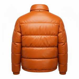 Chaqueta de invierno de cuero genuino de calidad de lujo, diseñada para viajes en la temporada fría, con acolchado térmico y un estilo elegante. - Product Image 4