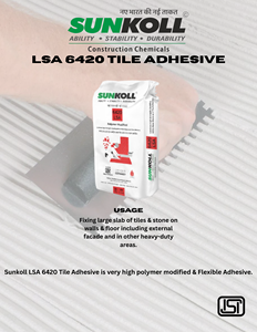 LSA Polymer modified high strength stone and tile <b>adhesive</b> white base cement bonding solution durable cladding material - Product Image 2