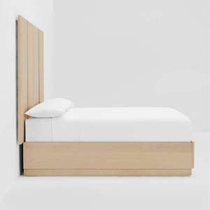 Wholesale Japandi Style Solid Wood <b>Bed</b> | Slatted Headboard <b>Platform</b> <b>Bed</b> <b>with</b> <b>Storage</b> Drawers - Product Image 2