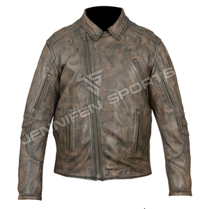 Chaquetas de Motociclista Personalizadas OEM de Alta Calidad, Ropa Original para Hombre, Chaquetas Ajustadas de Piel de Oveja Genuina - Product Image 1