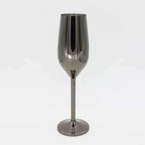 Copa de Vino Grande de Acero Inoxidable Pulido Espejo, Copa Metálica Plateada Irrompible con Tallo, Vajilla para Bar, Venta al por Mayor - Product Image 2