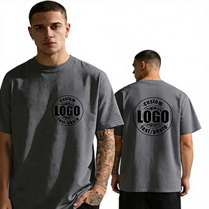 OEM/ODM Custom T-Shirts Men's Premium 100% Cotton Breathable Anti-Wrinkle Quick Dry Eco-Friendly Oversize Crew Neck Front 300g - Product Image 1