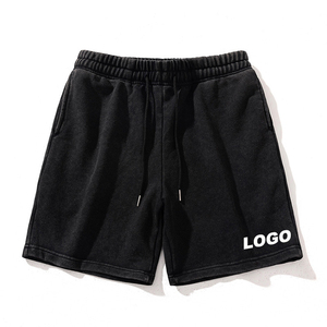 Sudadera con Capucha y Pantalones Cortos Unisex de Algodón 100% Lavado al Ácido, Estilo Vintage, Casual de Verano, con Logotipo Personalizado - Product Image 5