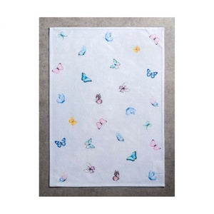 Papillons attrayants brodés dernière arrivée coton absorbant Ultra doux 45x65cm grande plaque nettoyant serviettes de cuisine à la main - Product Image 1