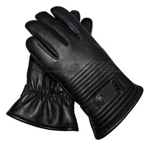 Gants de conduite en cuir de mouton, confortables, durables, avec revers en sergé, qualité supérieure, gants de conduite classiques pour voitures - Product Image 1