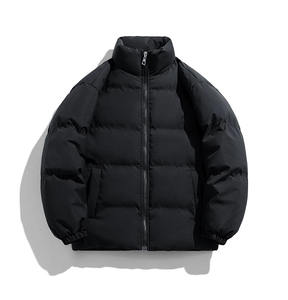 Chaqueta de Invierno Cálida con Cierre para Hombre, Chaqueta Acolchada Personalizada de Color Sólido para Exteriores - Product Image 3