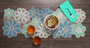 Royal Look Handmade Beaded <b>Table</b> <b>Runner</b> Hotel Restaurant <b>Table</b> Decorative Beaded <b>Runner</b> and Gifted Use Item - Product Image 5