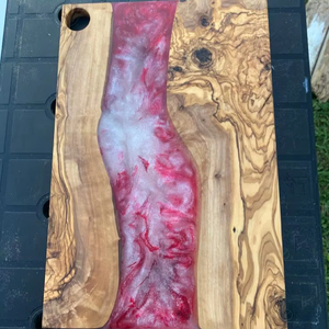 Planche à découper élégante en résine pour cuisine moderne, planche de cuisine durable en bois et époxy pour usage quotidien - Product Image 1