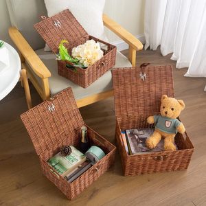 Best Factory Price Vietnam Rectangle Gift <b>Basket</b> in Bulk Empty Wicker <b>Basket</b> Willow Personalized <b>Large</b> Gift Hamper Decoration - Product Image 5