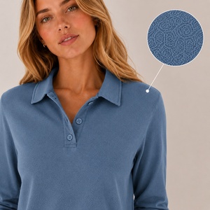 Camiseta Polo de Algodón para Mujer, Manga Larga, Logotipo Personalizado, Fabricante de Ropa de Marca Privada OEM ODM, Venta al Por Mayor 2026 - Product Image 4