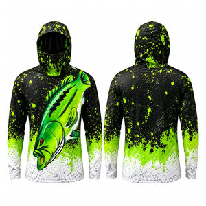 Vente en gros de sweats à capuche de pêche personnalisés OEM pour hommes, logo bleu, protection UPF 50, respirant, anti-UV, séchage rapide, vente au Pakistan - Product Image 1