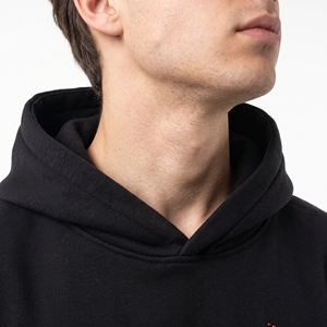 Sweat-shirt à capuche surdimensionné noir pour homme avec motif araignée en strass, style gothique streetwear - Product Image 5