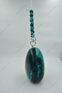 กระเป๋าคลัทช์ทรงไข่ทำมือจากเรซิ่น พร้อมหูหิ้วประดับลูกปัด กระเป๋าถือสำหรับงานเลี้ยงตอนเย็นสุดหรูสำหรับผู้หญิง เครื่องประดับแฟชั่น - Product Image 2