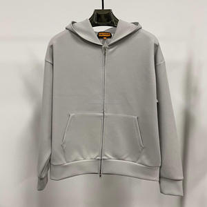 Custom logo Men Double <b>Zipper</b> Oversized Heavy Weight Zip up Hoodie Pullover hoodie - Product Image 1