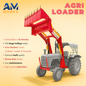 Chargeuse sur pneus agricole avec godet 4-en-1 pour tracteur Mahindra, dotée d'une capacité de levage élevée et d'une structure détachable - Product Image 2