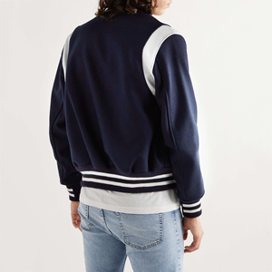 Super Badges Company's Oversize Black Varsity Jacket Cotton Sleeves <b>Stand</b> Front High Quality Fabric Winter <b>Work</b> New Arrival Sale - Product Image 6