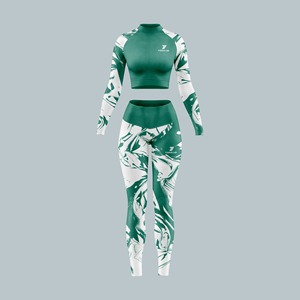 Conjunto de Yoga de 2 Piezas para Mujer TAYYAB STITCH LAB, Leggings Largos de Cintura Media, Top Corto con Cuello Redondo, 100% Poliéster, Transpirable y de Secado Rápido - Product Image 6