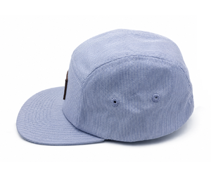 Custom Leather Patch 5 Panel Camper <b>Cap</b> Lightweight Stripe <b>Hat</b> <b>Flat</b> Brim Adjustable Cotton <b>Cap</b> OEM ODM Manufacturer - Product Image 2