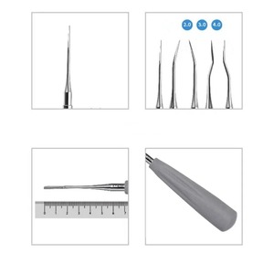 BAFA BSI-RE-8521 Juego de 5 Elevadores Dentales Ergonómicos de Acero Inoxidable, Extensibles, Mínimamente Invasivos, para Extracción de Dientes, Instrumento Plateado - Product Image 4