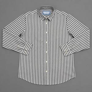 Men's <b>Yarn</b> Dyed Striped Cotton <b>Linen</b> Blend Long Sleeve Button Down Casual Woven Shirt for Wholesale OEM ODM - Product Image 3