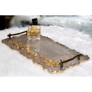 Bandeja de Servir Moderna de Resina con Asas, Bandeja Decorativa de Resina para el Hogar, Cocina y Restaurante a un Precio Accesible - Product Image 2