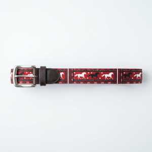2026 Tan Cotton Fabric Equestrian Bit Belt <b>Silver</b> Metal Buckle Vintage <b>Waist</b> Strap - Product Image 4