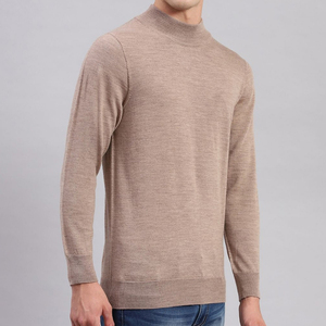 T-shirt en molleton respirant et écologique 100 % coton à col montant et manches longues pour homme, coupe oversize, idéal pour le bureau ou les loisirs - Product Image 5