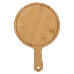 Planche à découper ronde en bois avec finition noyer, durable, écologique, pour la maison et la restauration, pour couper les fruits, les légumes et la viande - Product Image 2