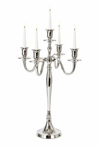 Vintage Style 5-Lite Gold <b>Brass</b> Finish Metal Candle Stand <b>Candlestick</b> <b>Holder</b> for Home and Wedding Table Centerpieces Low Price - Product Image 5
