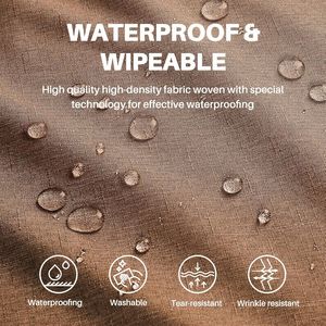Waterproof Rectangular Linen <b>Table</b> Cloth Wrinkle-Free and Wipeable for Dining and Coffee <b>Tables</b>-Textured <b>Table</b> <b>Cover</b> - Product Image 1