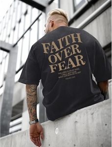 Camiseta Gráfica Oversize Vintage Lavada para Hombre, Estilo Urbano Holgado de Algodón, Ropa Casual - Product Image 2