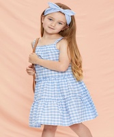 Robe à volants en coton pur, magnifique nouvelle Collection maman & Me, bleu et blanc, avec détail froufrou et sangle d'épaule, artisanal, nouvelle Collection