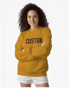 Sweat-shirt à col roulé bleu marine pour femme, coupe classique, manches longues, 100% coton tricoté, respirant, vêtement d'automne - Product Image 5