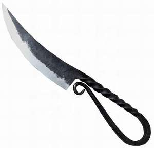 Cuchillo Multiusos Vikingo de Acero al Carbono Forjado a Mano, Moderno, Apto para Lavavajillas, Viene con Funda de Cuero Vacuno - Product Image 1