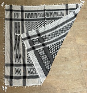 NEW BOTH SIDE DESIGN REVERSIBLE ORIGINAL PATTERN ARAFAT PALESTINIAN SCARF SHEMAGH YASHMAGH GHUTRA HEAD GHAZA MENS MUSLIM - Product Image 1