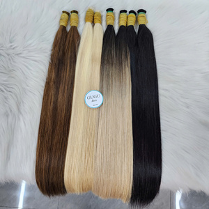 Bone Straight Vietnamese Hair Super Double Drawn Bundles Human Hair <b>Extensions</b> <b>Cheap</b> Wholesale Bulk 100% Dyed Women Hair Hair - Product Image 3