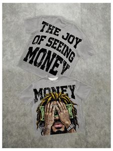 Camiseta de hombre oversize de corte holgado con hombros caídos, manga corta, de algodón, estilo casual y streetwear - Product Image 5